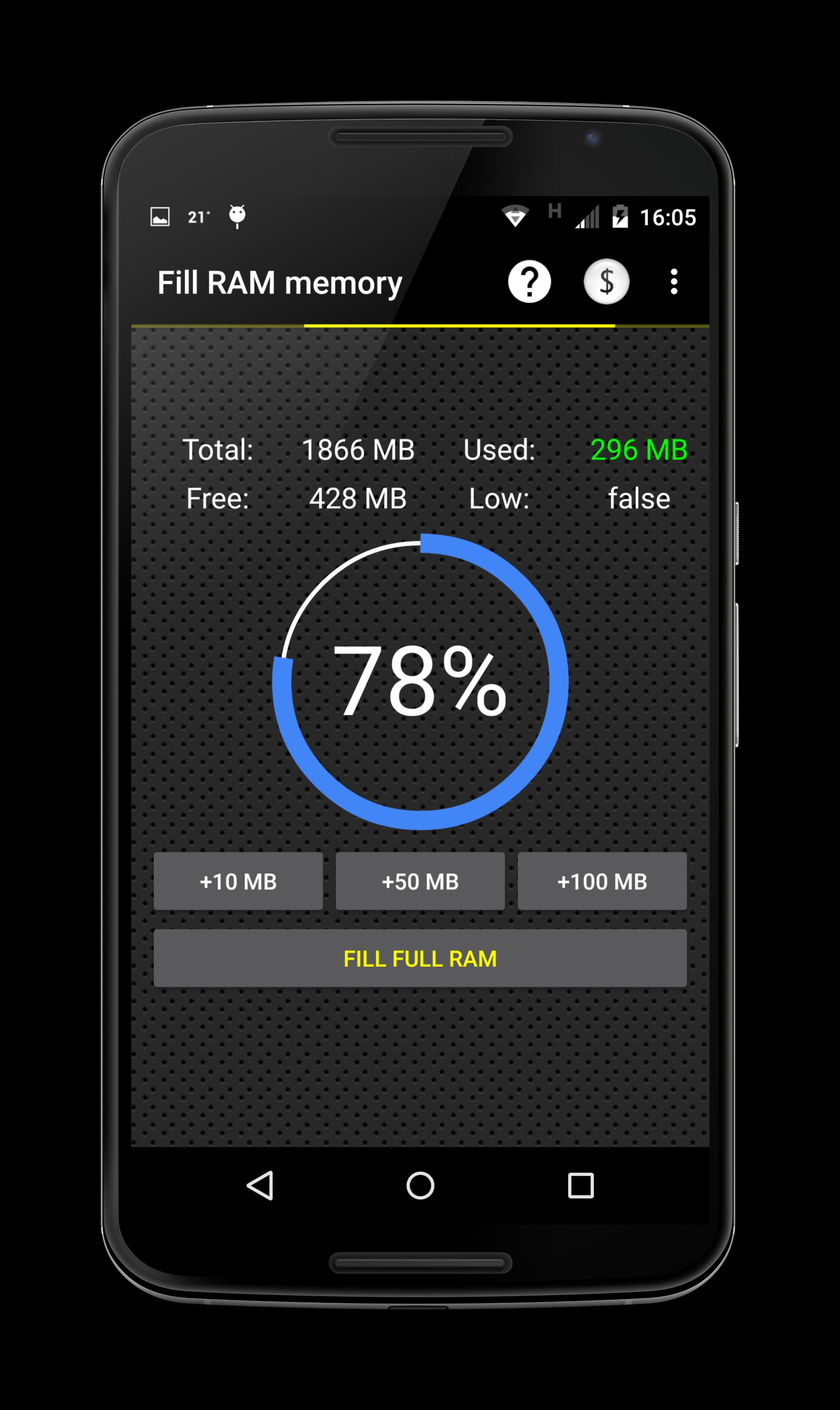 Easily fill RAM!