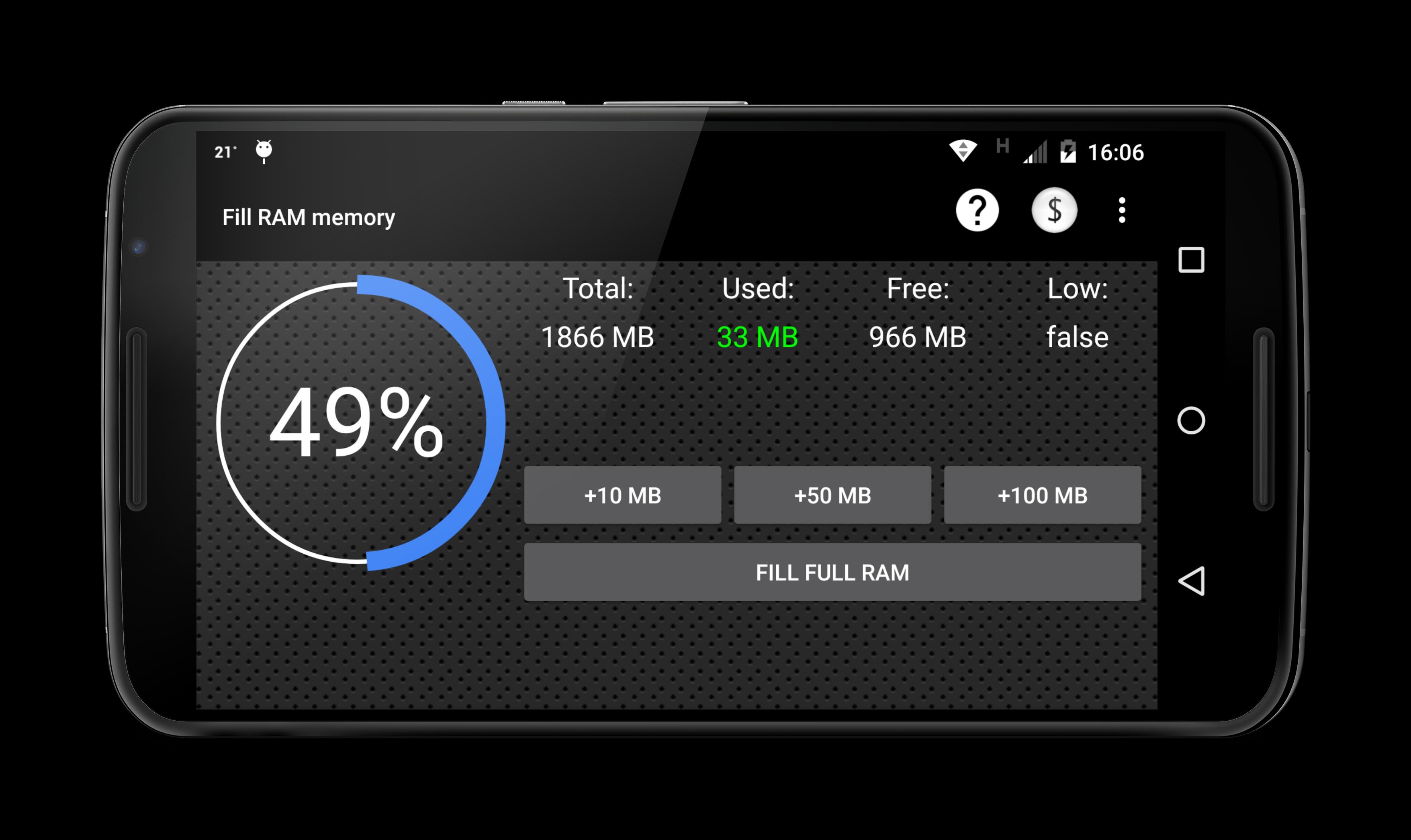 Easily fill RAM!