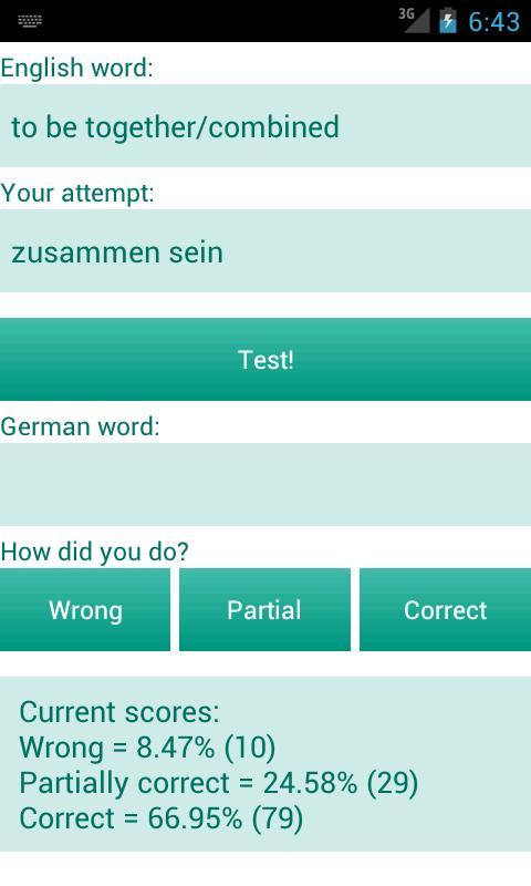 Vocabulary Test (Fr, De)