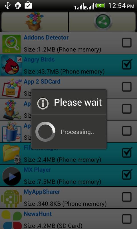App backup and share