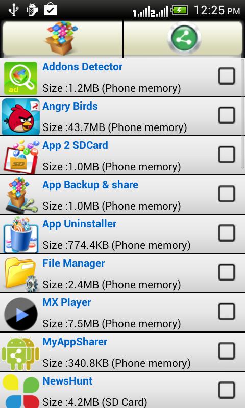 App backup and share