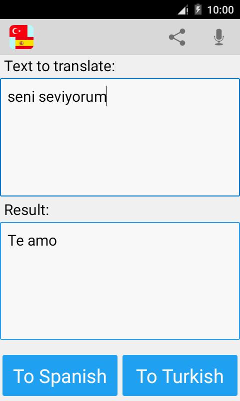 Turkish Spanish Translator