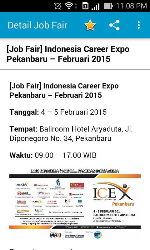 Jadwal Job Fair
