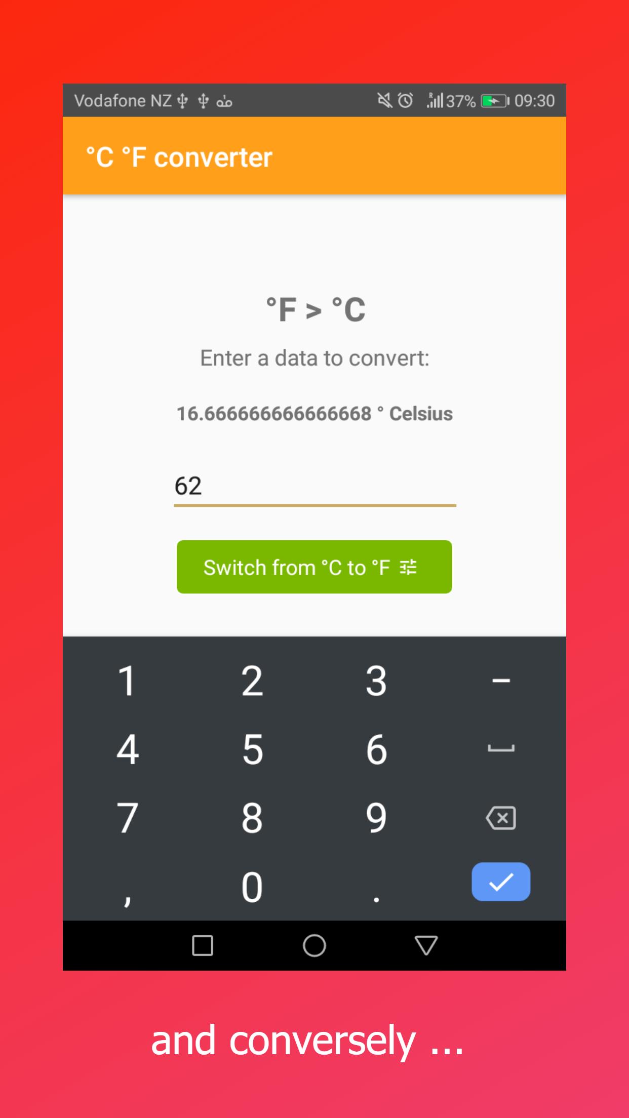 Fahrenheit Celsius converter