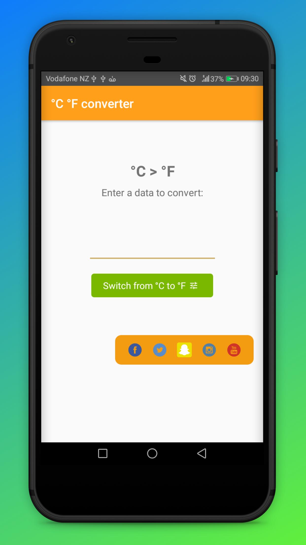 Fahrenheit Celsius converter
