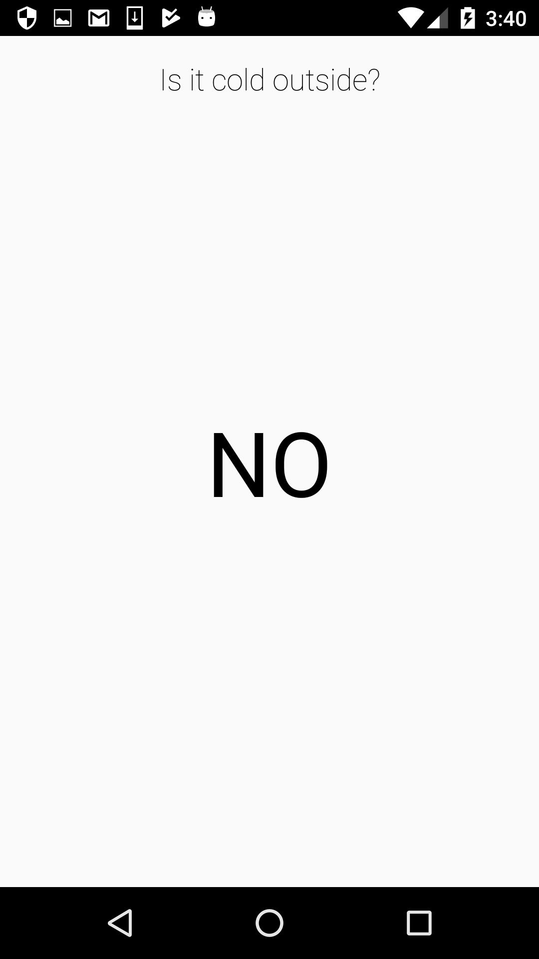 Is It Cold Outside?