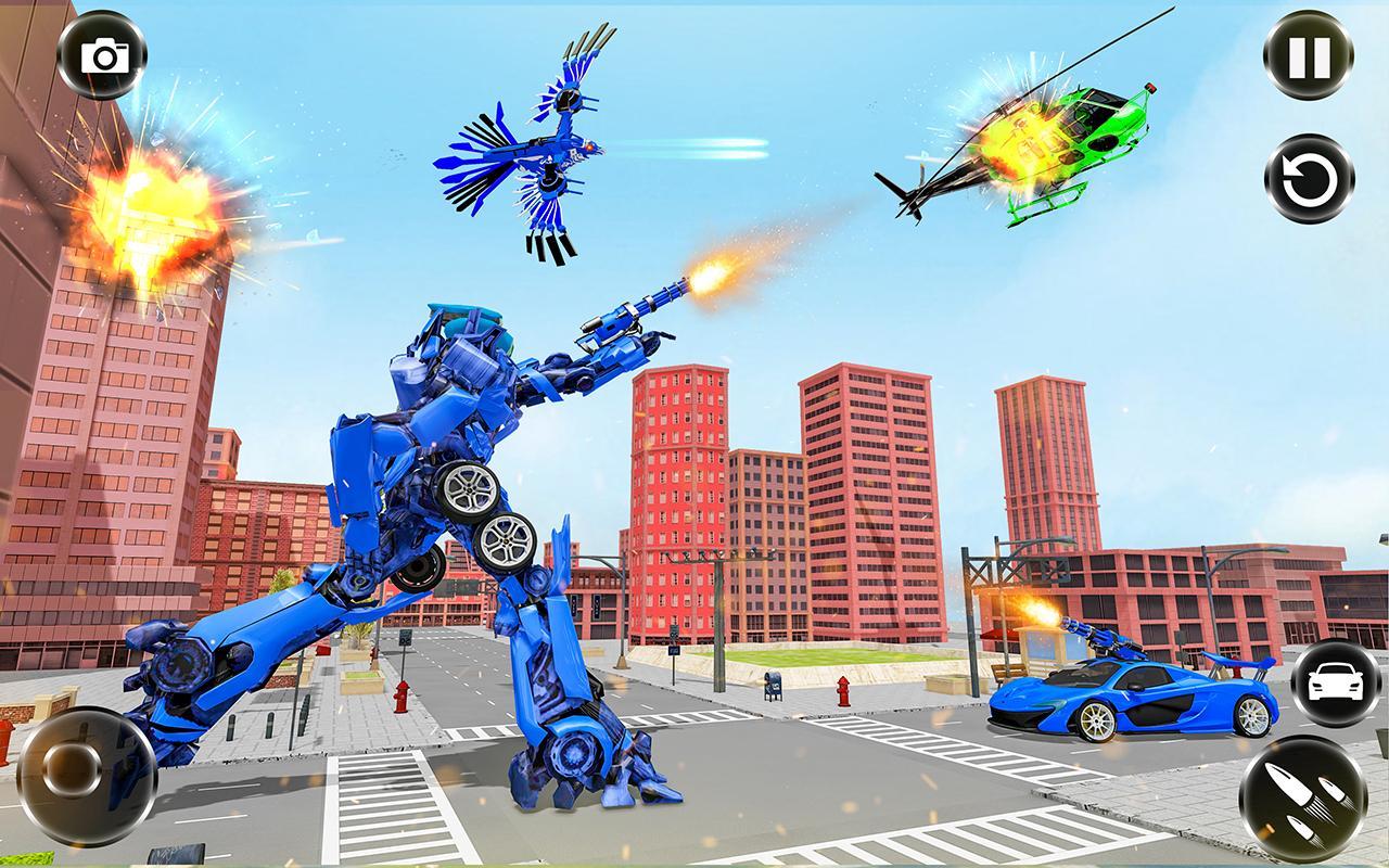 Police Eagle Robot Transformation