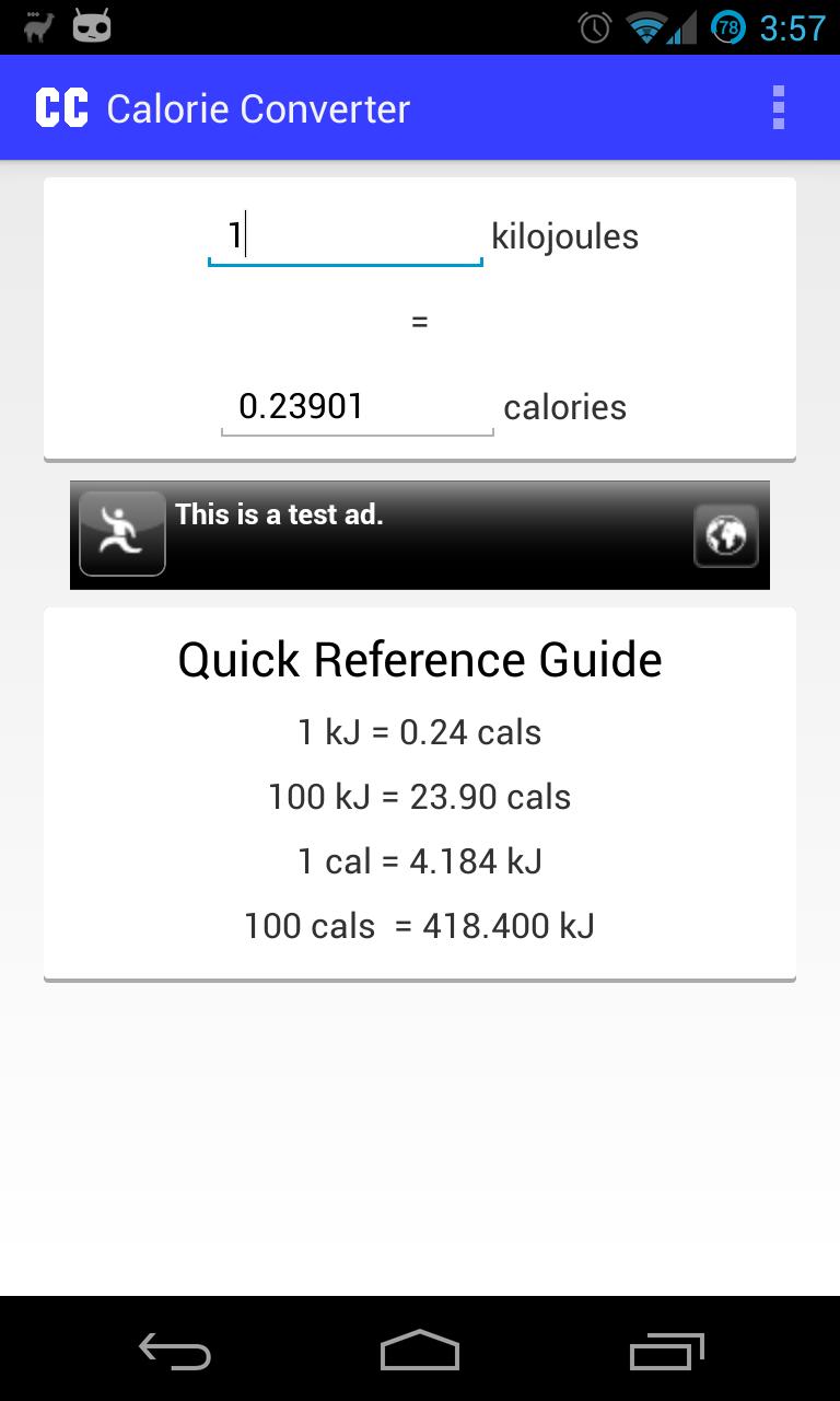 Calorie Converter