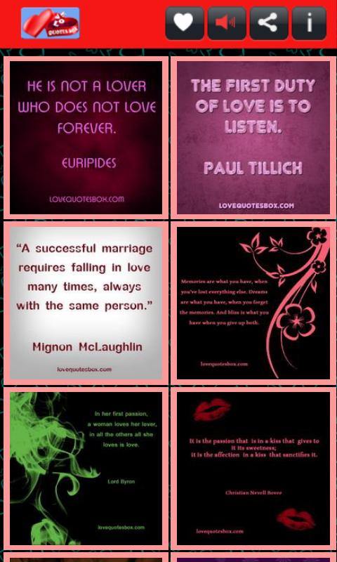 Love Quotes Box