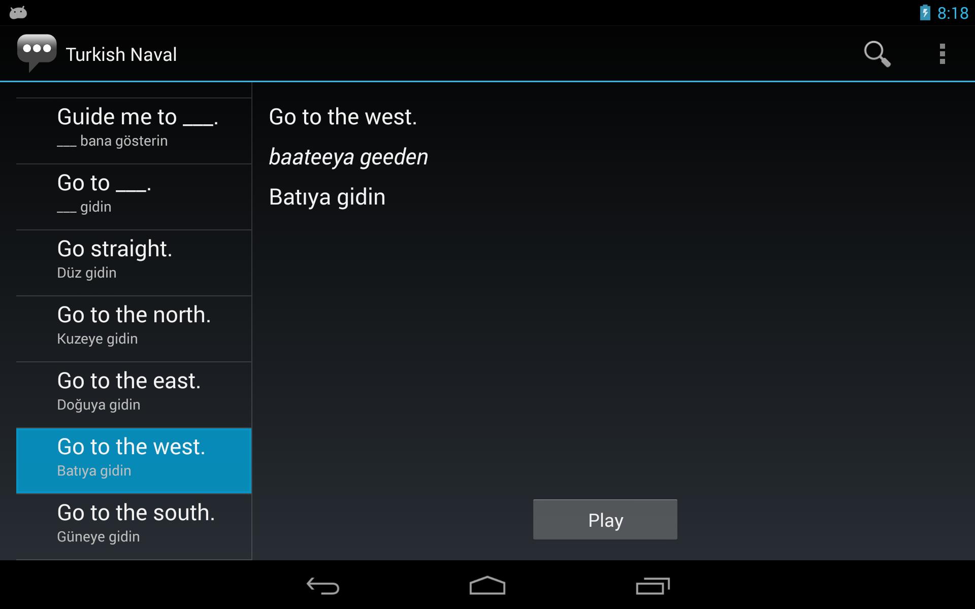 Turkish Naval Phrases