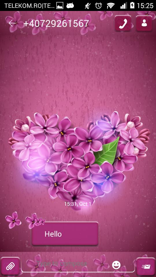 GO SMS Lilac