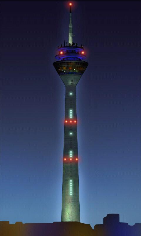 Duesseldorf Rhine Tower Clock