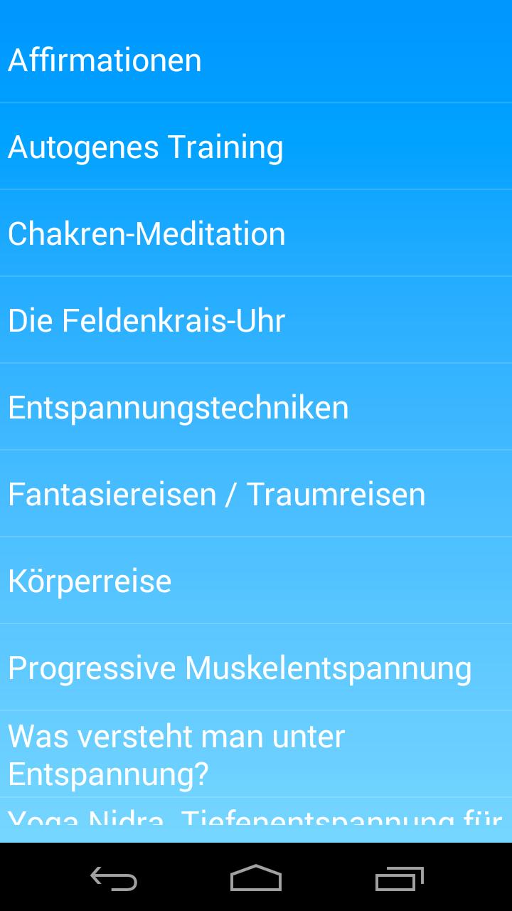 Entspannung
