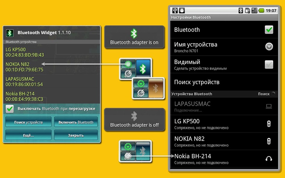 Bluetooth On/Off Widget