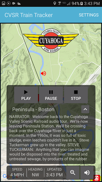 CVSR Train Tracker