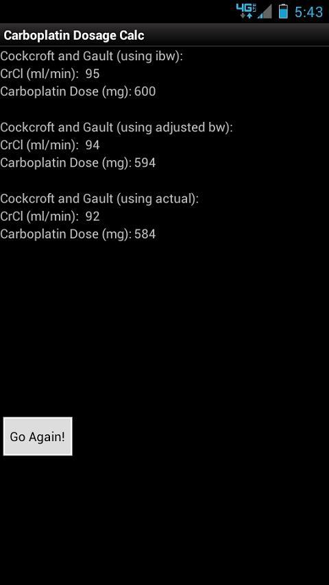 Carboplatin Dosage Calculator