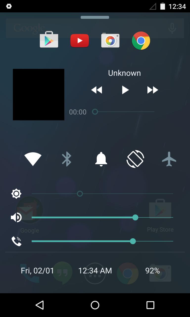 Quick Control Panel