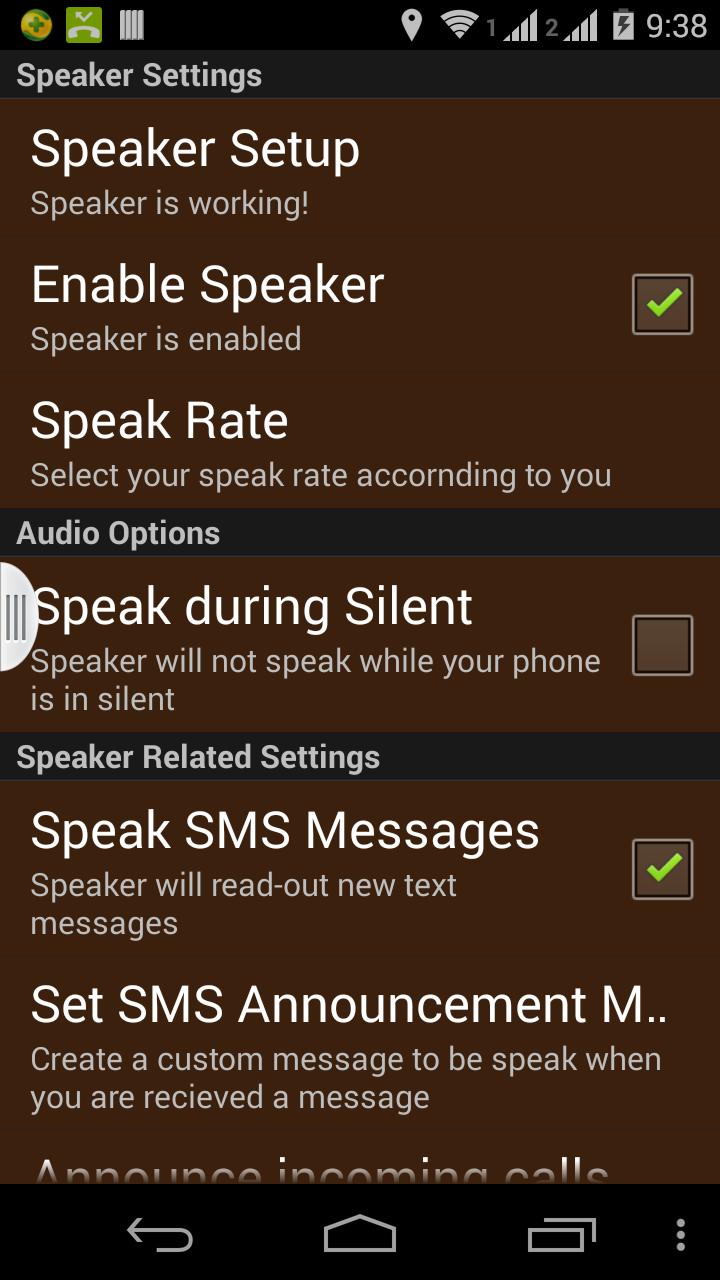 SMS/NAME ANNOUNCER