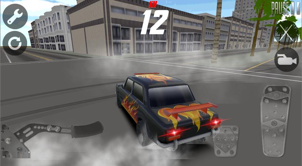 Old Modified Car Driving