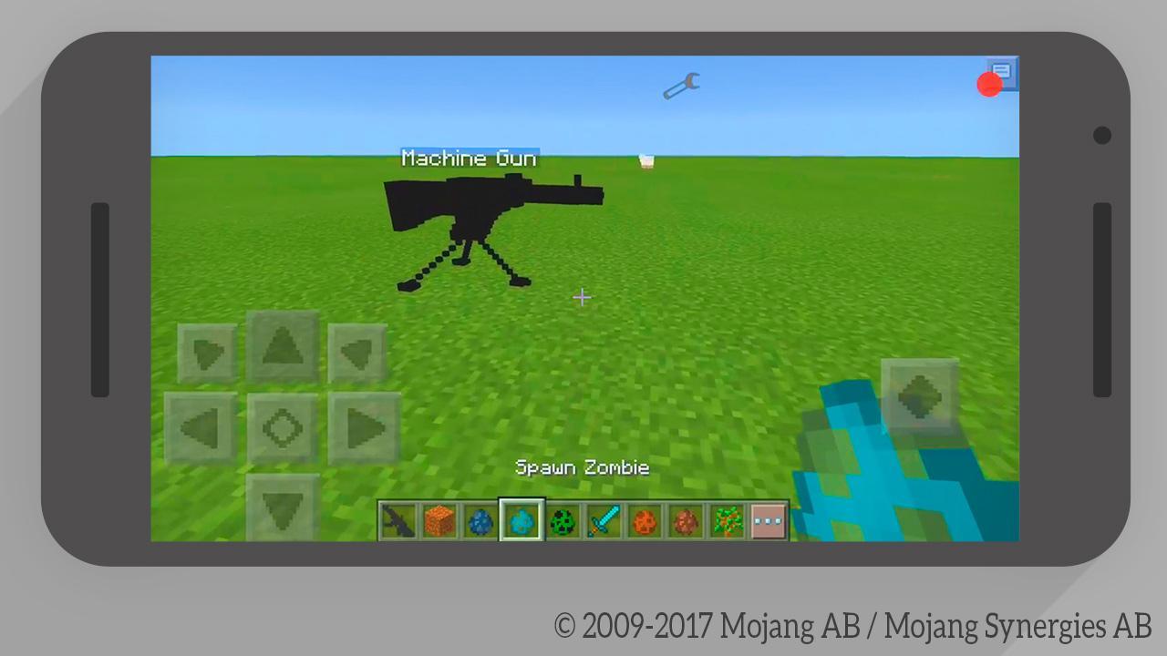 MCPE Gun Mod - Machine Gun Turret