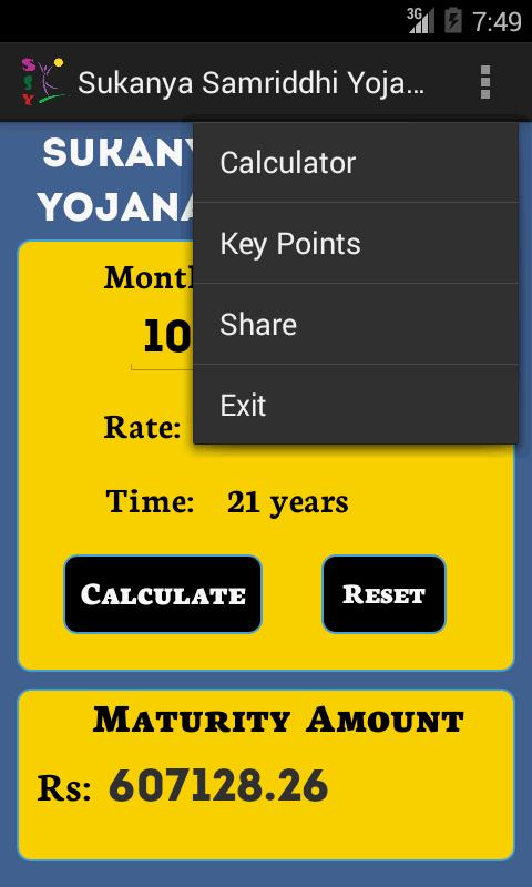 Sukanya Samridhhi Calculator