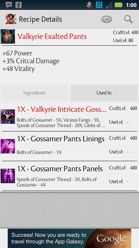 Guild Wars 2: Crafting DB Free