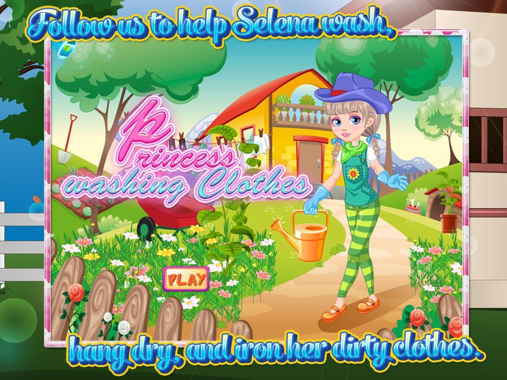 Princess  washing Clothes