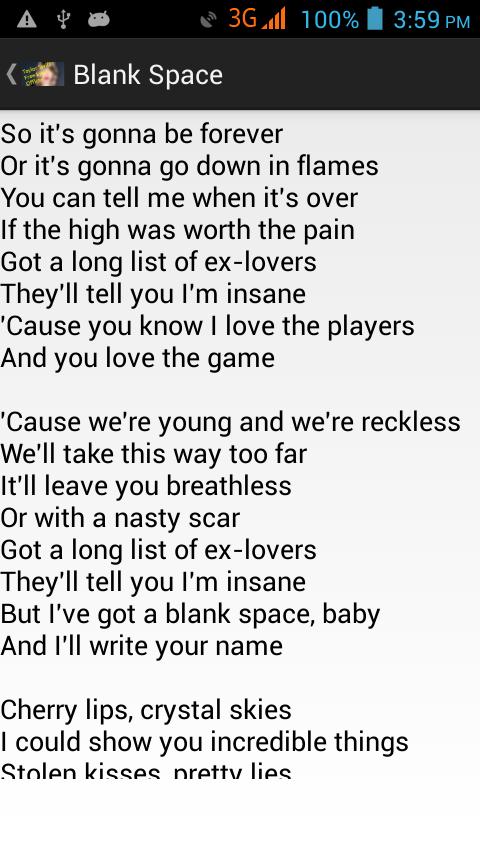 Taylor Swift Lyrics Free