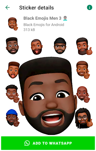 Black emojis for Android