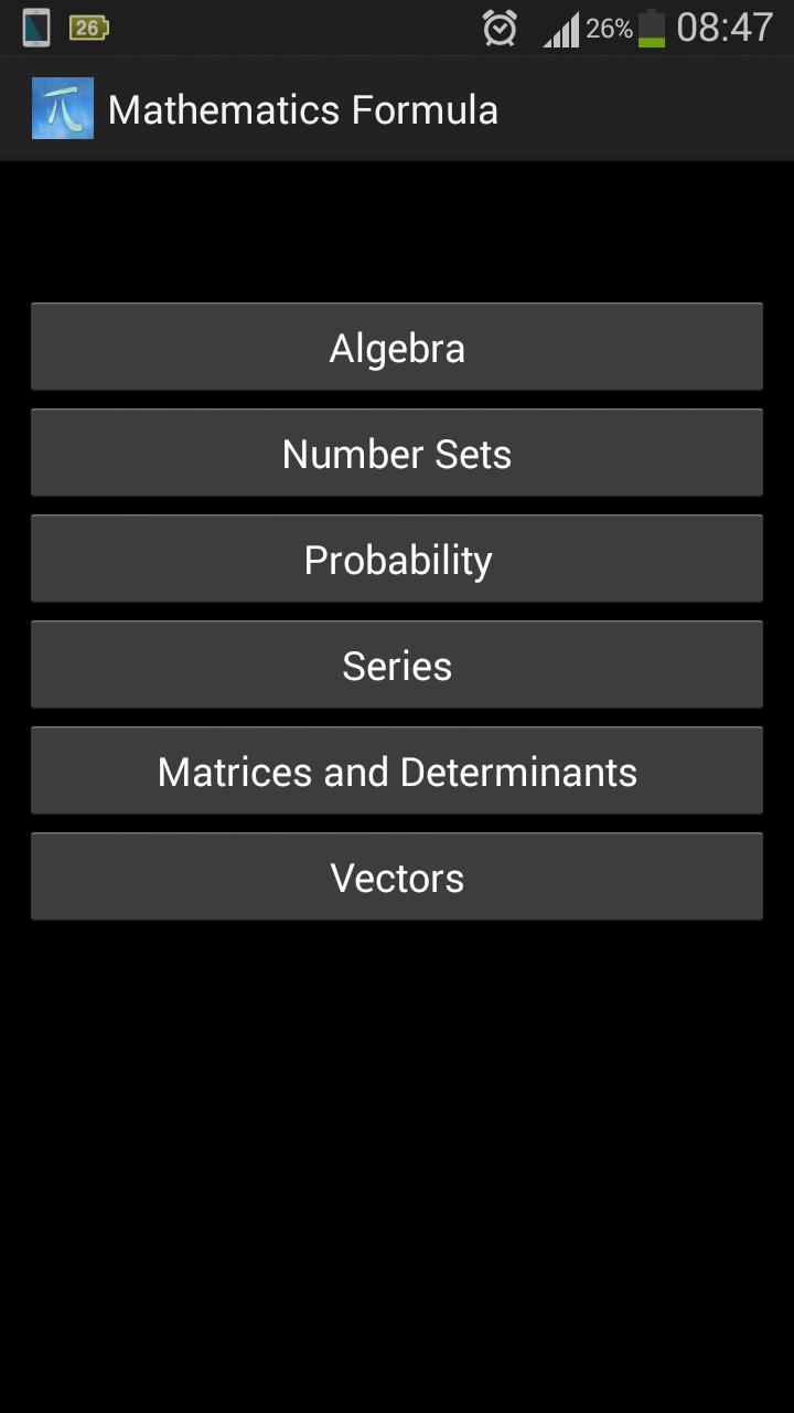 Mathematics Formulas