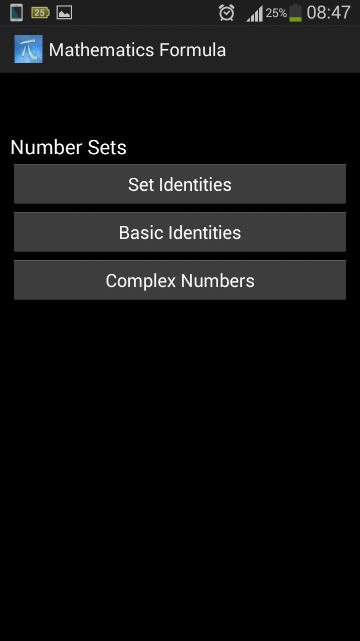 Mathematics Formulas