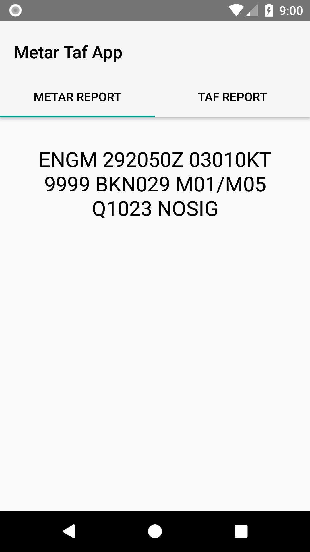Metar Taf