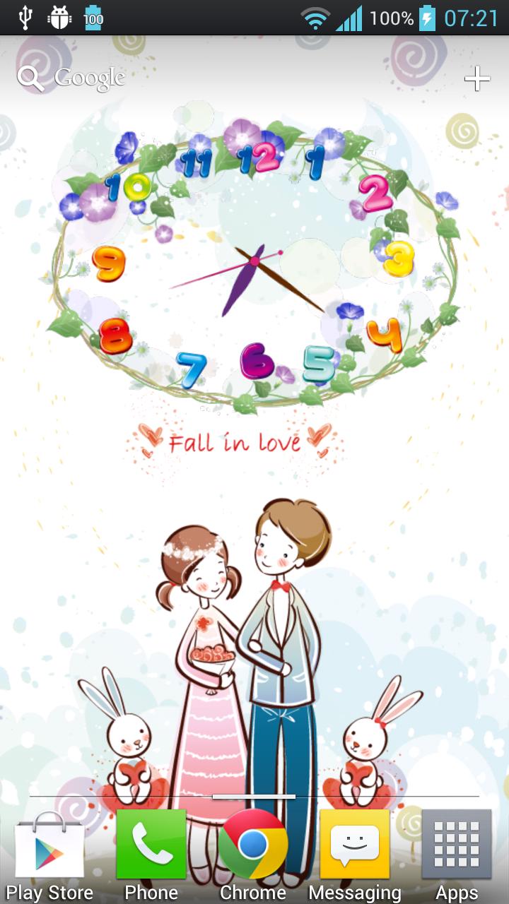 Flower clock Live Wallpaper