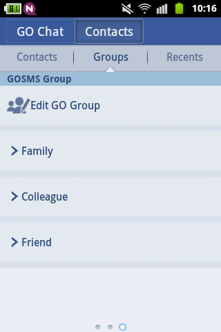 White Blue Theme GO SMS