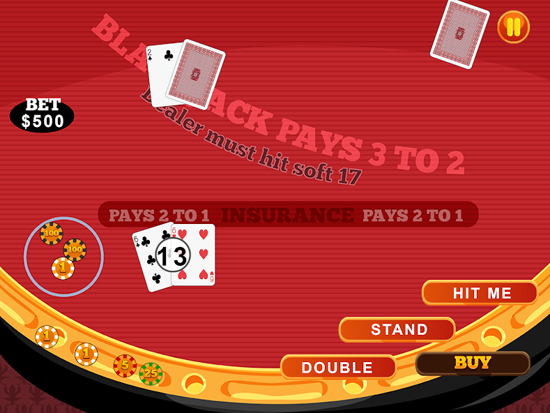 Casino BlackJack 21 Card Game