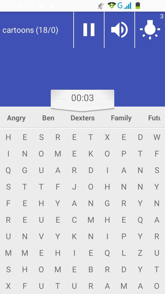 cartoons word search