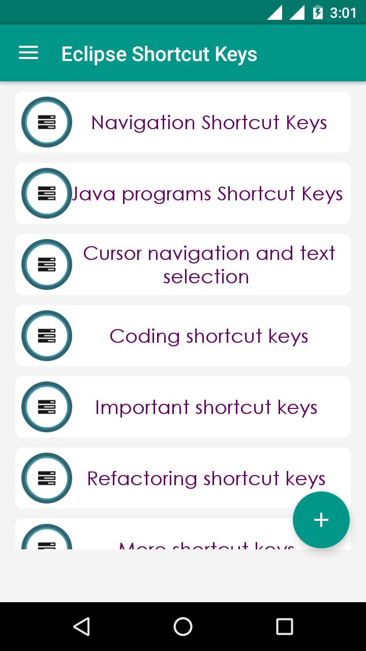 Eclipse Shortcut Keys