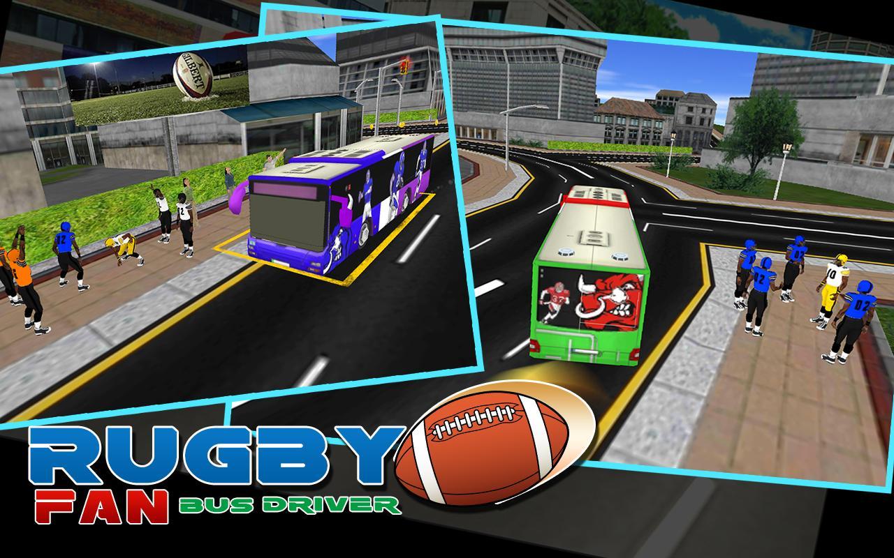 Rugby Fan Bus Driver 3D