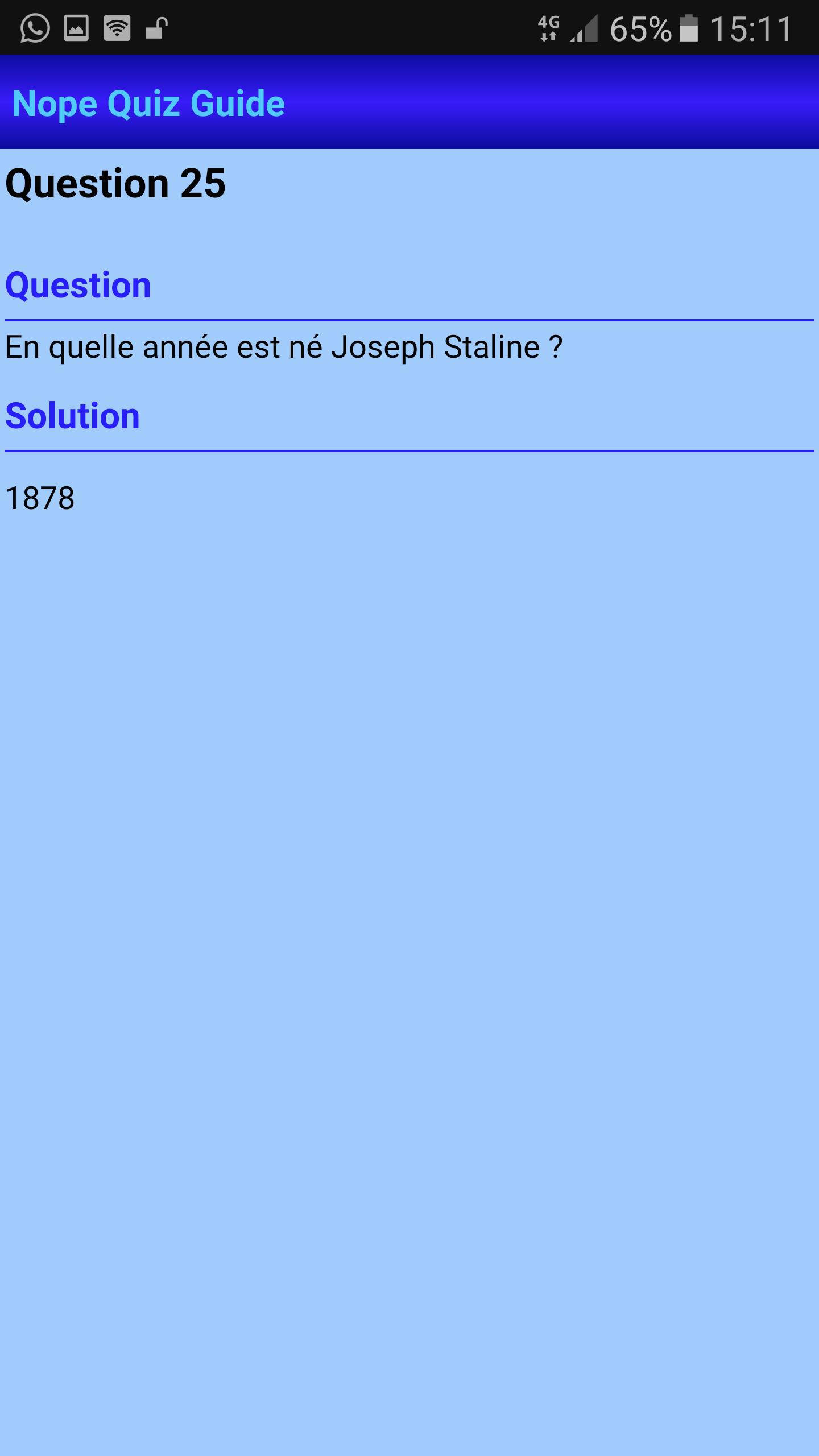 Nope Quiz Solution Guide