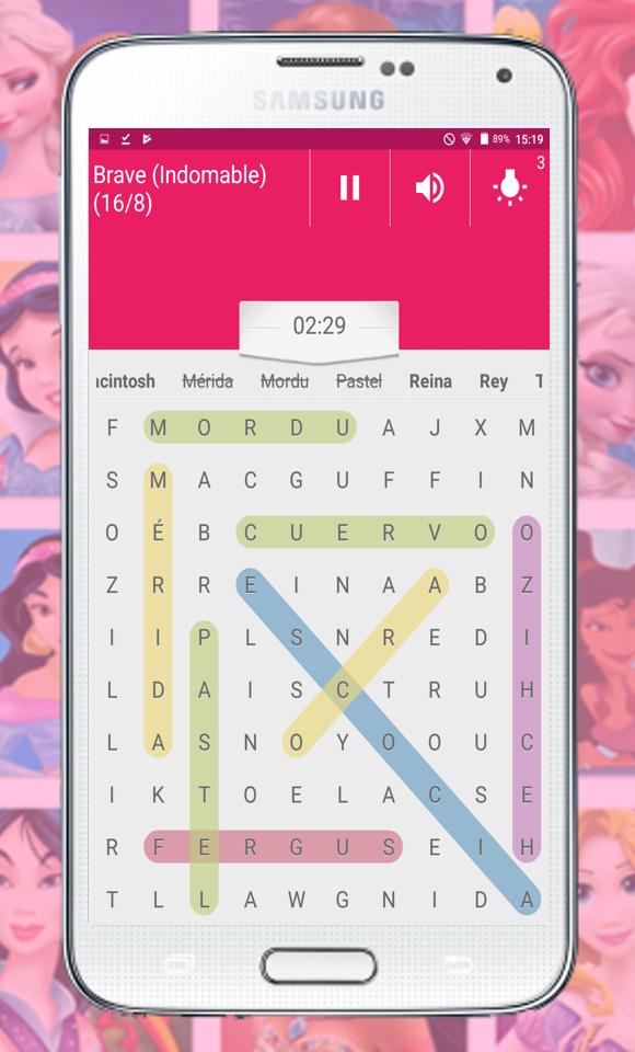 Sopa De Letras. Busca Los Nombres De Las Princesas