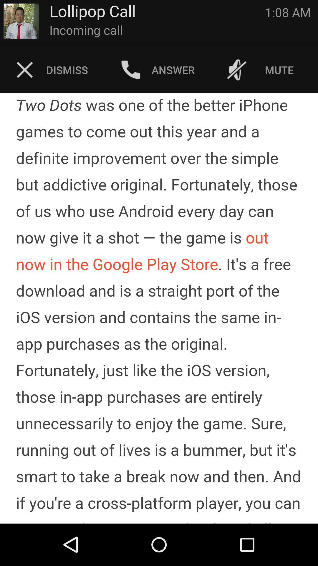 L-Call - Lollipop call style