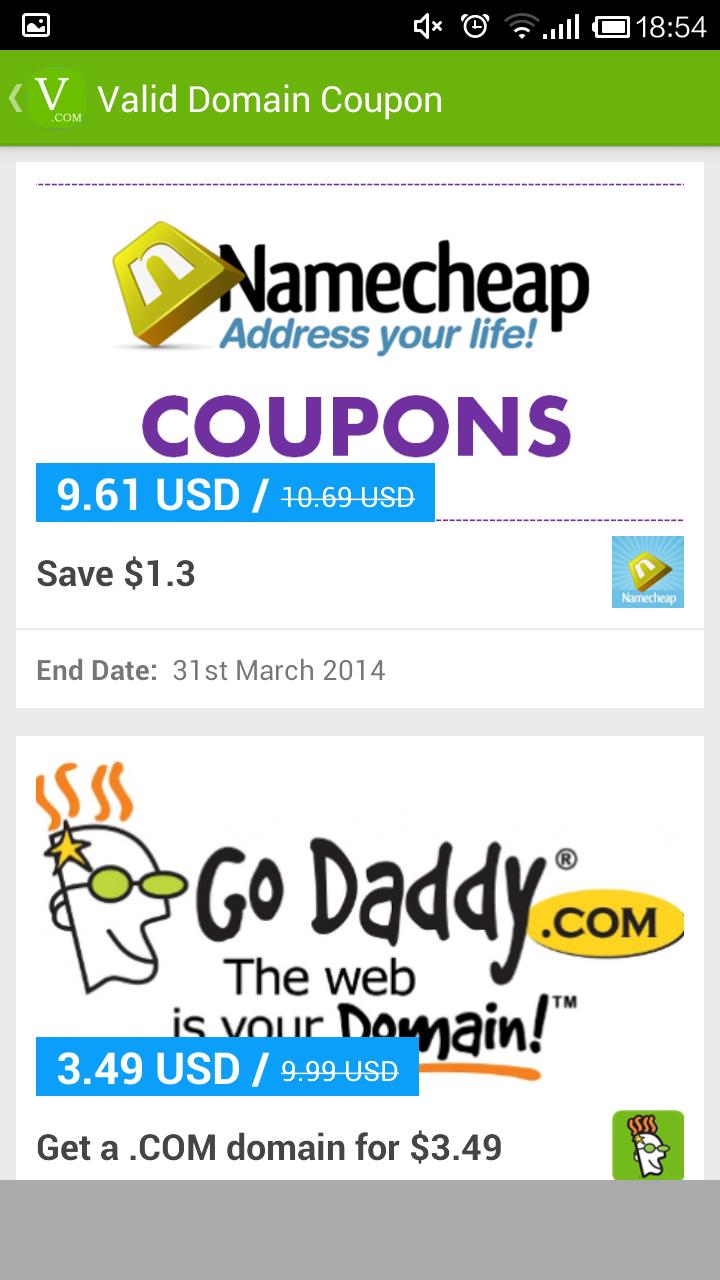 Valid Domain Coupon
