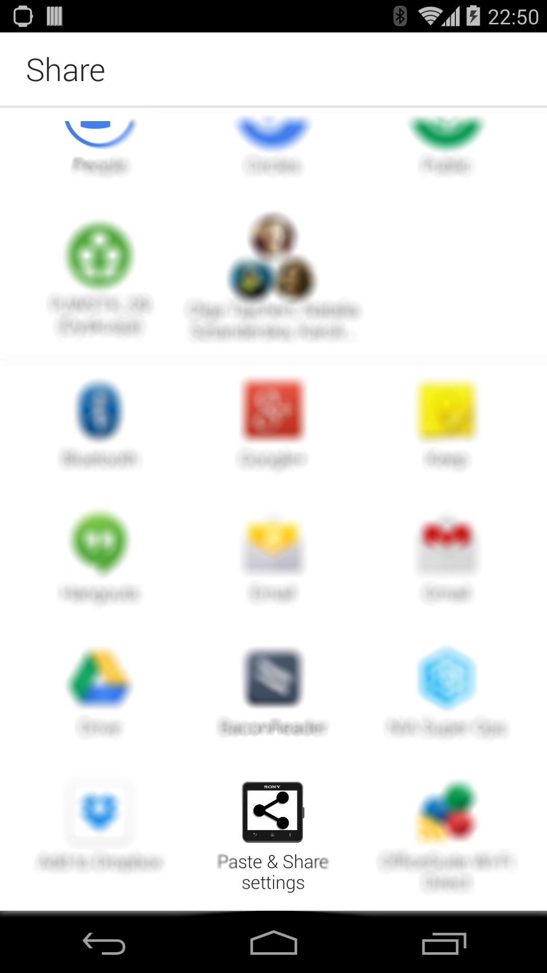 Paste & Share for Smartwatch 2