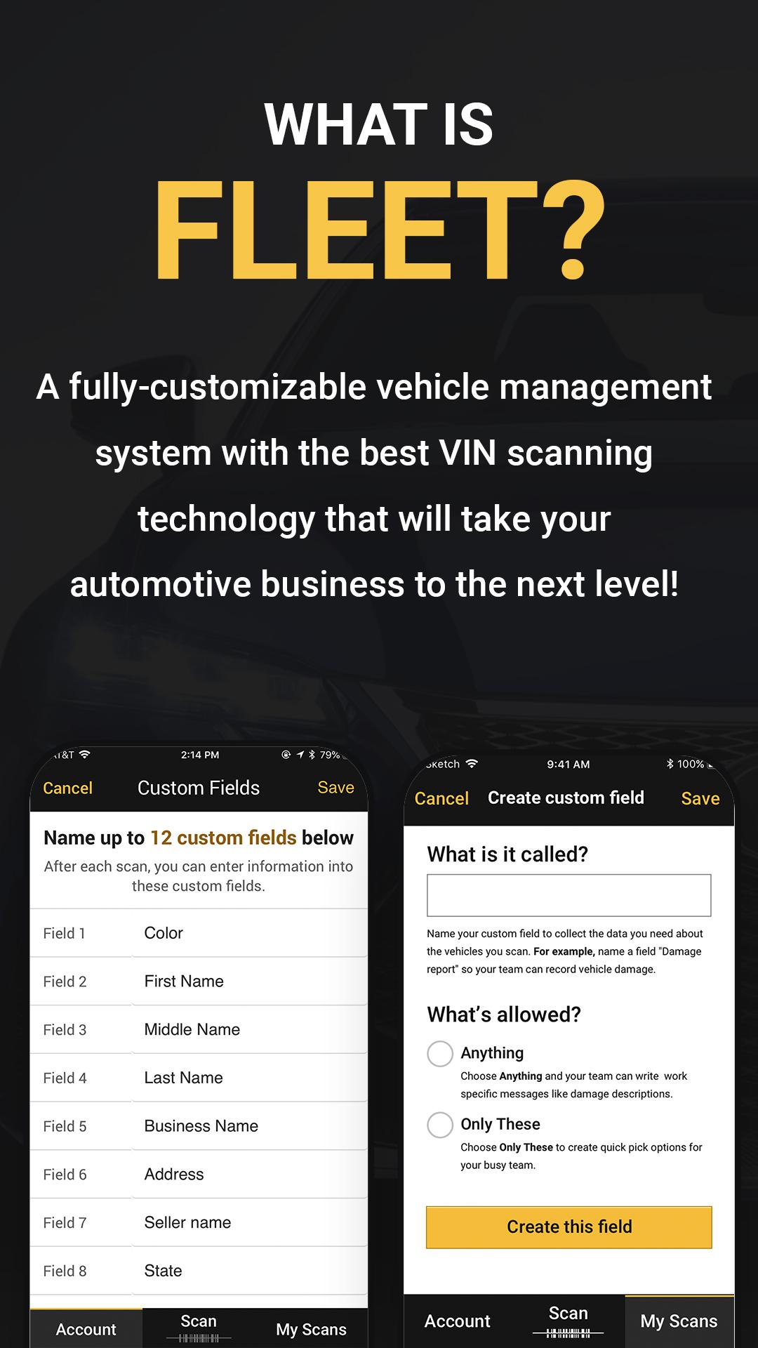 FLEET Vehicle Barcode Scanner