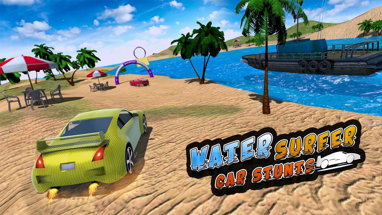 Water Surfer Car Stunts Racer