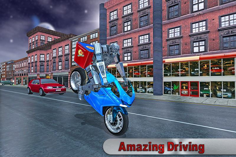 Moto Robot Pizza Delivery 3D