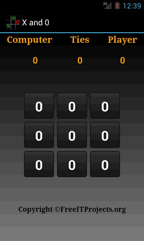 X and 0, Tic Tac Toe