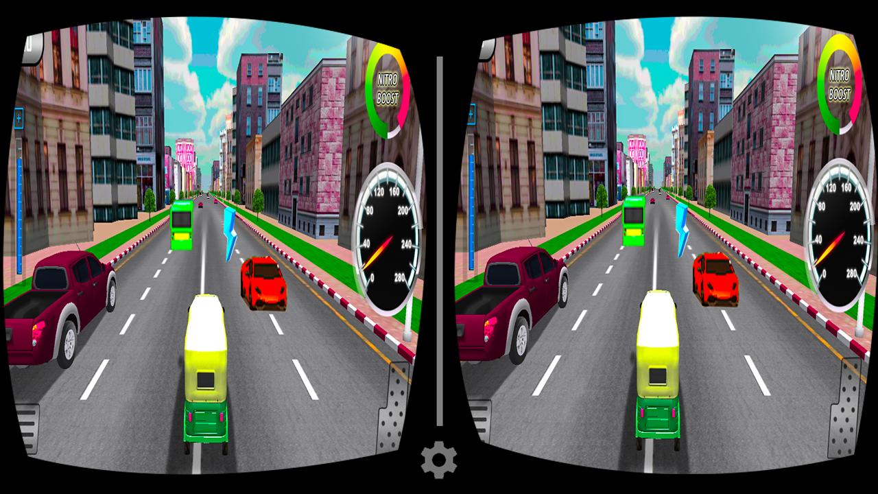 VR Highway TukTuk Traffic Racer : VR Rickshaw Game