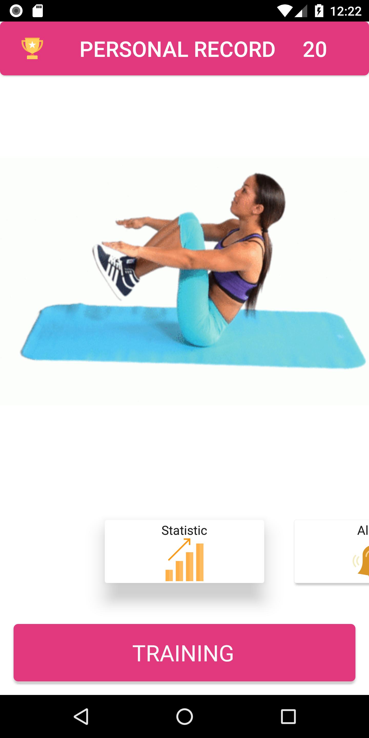Flat belly. Sit ups