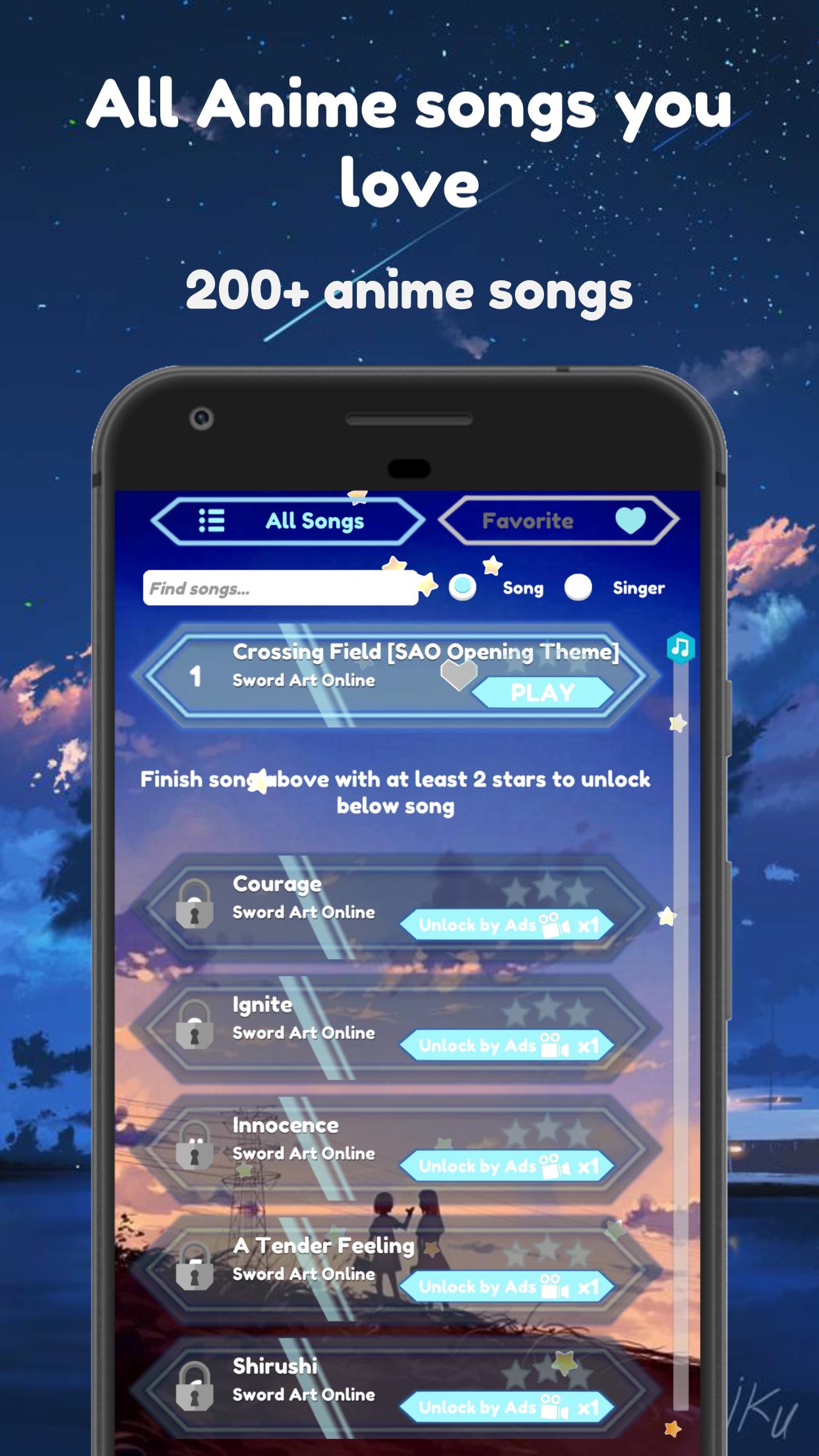 Sword Art Online SAO Anime Piano Magic Tiles